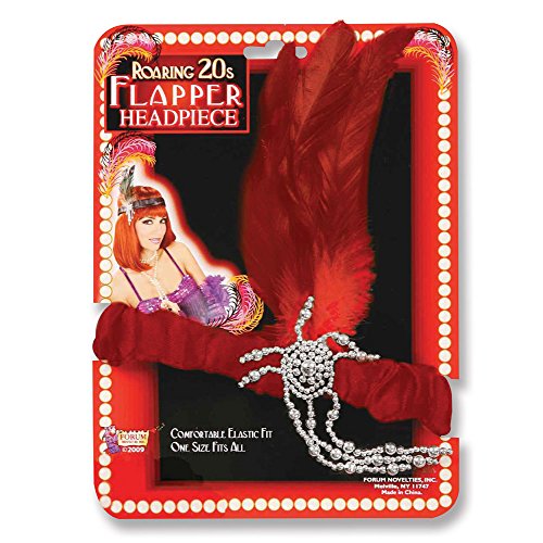 Bristol Novelty Halloween BA887 Flapper Stirnband mit Federn, Rot, Damen, Einheitsgröße Bristol Novelty Halloween BA887 Flapper Stirnband mit Federn, Rot, Damen, Einheitsgröße von Bristol Novelty