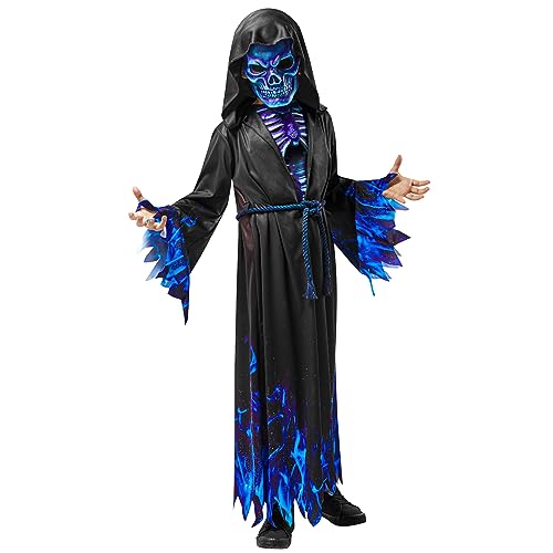 Bristol Novelty Official Blauer Sensenmann, Halloweenkostüm für Kinder, Größe L, Alter: 8–10 Jahre Halloween Bristol Novelty Official Blauer Sensenmann, Halloweenkostüm für Kinder, Größe L, Alter: 8–10 Jahre Halloween von Bristol Novelty