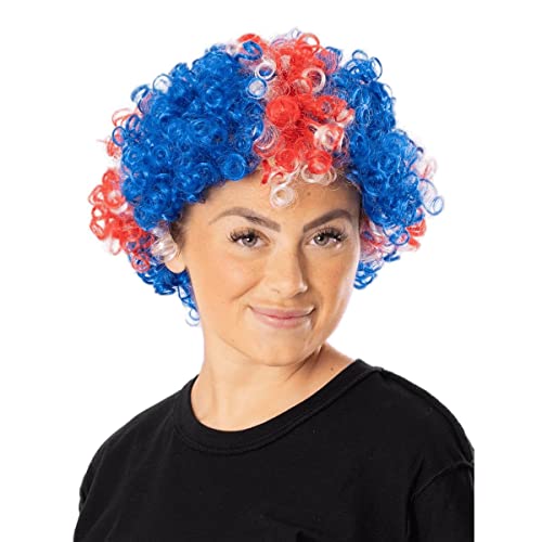 Bristol Novelty Perücke, Union-Jack-Design, kurz, gelockt, Afro, rot, weiß, blau, Einheitsgröße für Erwachsene Halloween Bristol Novelty Perücke, Union-Jack-Design, kurz, gelockt, Afro, rot, weiß, blau, Einheitsgröße für Erwachsene Halloween von Bristol Novelty