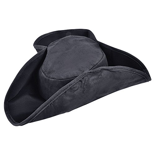 Bristol Novelty BH358 Piratenhut, gealtert, schwarz, Unisex Adult, Black, Einheitsgröße von Bristol Novelty