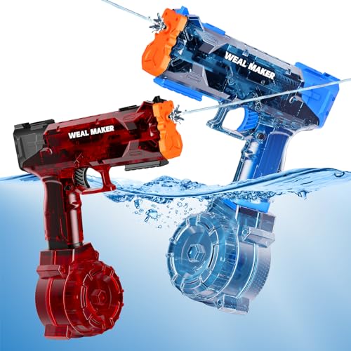 2P Stärkste elektrische Wasserpistole mit 400 Ammos, transparenten automatischen Spritzpistolen, Wasserpistolen Sommerpool Spielzeug für Kinder 2P Stärkste elektrische Wasserpistole mit 400 Ammos, transparenten automatischen Spritzpistolen, Wasserpistolen Sommerpool Spielzeug für Kinder von Brisum