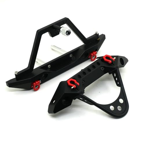1/10 RC Crawler Car Stoßstange Set mit -Licht und simuliertem Ersatzreifenhalter vorderen Heck -Metall -Upgrade -Teile, die mit verschiedenen Crawler -Modellen kompatibel sind(Front and Rear) von BritBolt