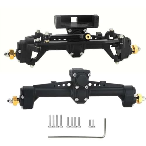 1/24 SCX24 Schwarzer rotes Abrieboxle vorne und hinter Achsen kompatibel mit AXI00001 AXI00002 AXI00005 AXI00006 AXI90081 C01 -Modelle(Black) von BritBolt
