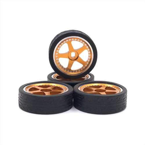 11 mm Breite 27 mm im Außendurchmesser Metall Rennradreifen mit RC -Automodellen 1 28 Aftermarket -Ersatz für Skala kompatibel(Yellow) von BritBolt