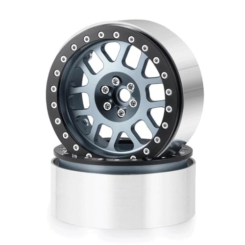 2,6 Zoll Metall Beadlock Wheel Rim Hub kompatibel mit 1 10 -Skala -RC -Crawler wie Wraith RB10 AXI03005 UTB AXI03000 AXI03004 und ähnliche Schlammgeländereifen(Titanium 2PCS) von BritBolt