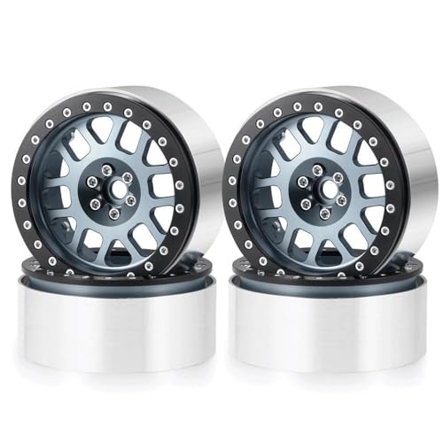 2,6 Zoll Metall Beadlock Wheel Rim Hub kompatibel mit 1 10 -Skala -RC -Crawler wie Wraith RB10 AXI03005 UTB AXI03000 AXI03004 und ähnliche Schlammgeländereifen(Titanium 4PCS) von BritBolt