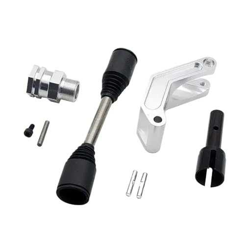 24 -mm -Hex -Hub Heckradträger mit 9 -mm -Dogbone -Antriebswelle und Metallantriebsachse -Tassenwelle kompatibel mit 1 5 -Skala -RC -Autos wie ich rofun rovan km 5b 5t 5SC -Modelle(Black Silver 1PCS) von BritBolt