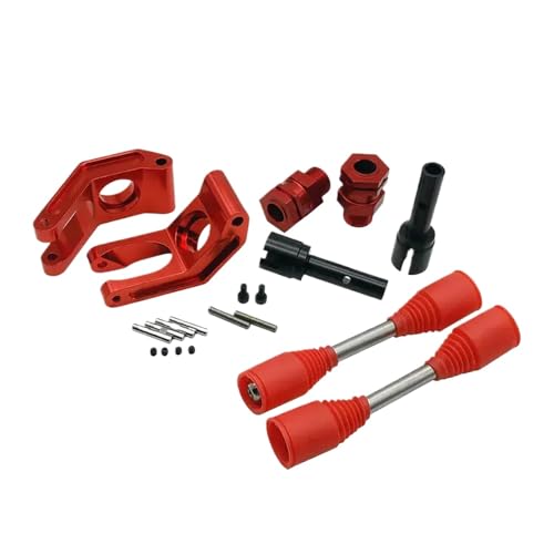 24 -mm -Hex -Hub Heckradträger mit 9 -mm -Dogbone -Antriebswelle und Metallantriebsachse -Tassenwelle kompatibel mit 1 5 -Skala -RC -Autos wie ich rofun rovan km 5b 5t 5SC -Modelle(Red 2PCS Set) von BritBolt