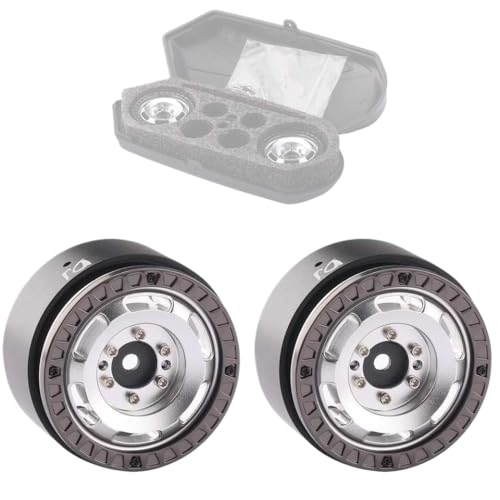 2pcs 1,33 Zoll Metall Beadlocke Wheel Wheel Hub kompatibel mit 1/18 1/24 RC -Crawler -Autos von 1/18 1/24 Skalier(SV 2pcs) von BritBolt