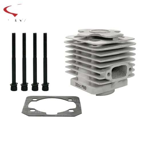 4 Bolt 29cc 32cc Reed Case Motorzylinder mit Dichtungsschraubenkit kompatibel mit 1 5 -Skala -RC -Autos wie ich rofun km rovan lt dbxl fg mcd goped und andere ähnliche Modelle(for 32CC Cylinder) von BritBolt