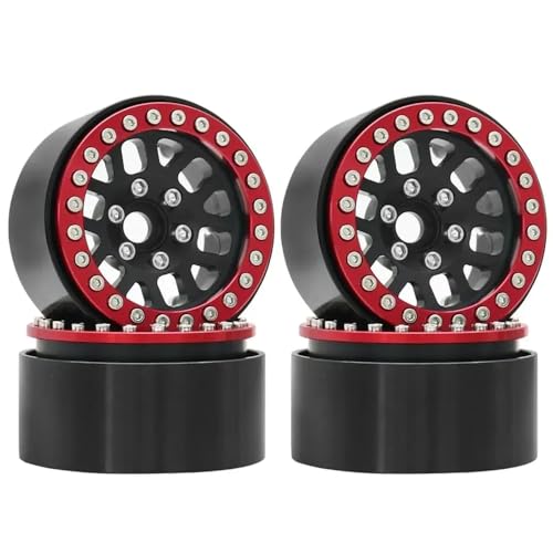 4pcs 1,9 Zoll Metall Beadlock Wheel Rims kompatibel mit 1 10 -Skala -RC -Crawler -Autos für Gen8 VS4 10 und ähnliche Modelle(D) von BritBolt