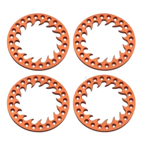 4pcs Aluminium 1,9 Zoll Beadlock -Rad -Außenring mit 1/10 Skala RC Crawler passt 90046 1,9 Rad Felgen für Off -Straße Fernbedienungsther(G-1) von BritBolt