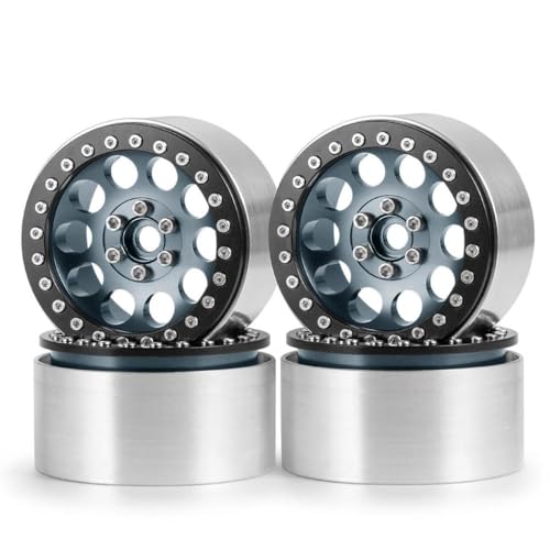 4pcs Aluminium 2 2 Beadlock -Radränder 35 mm verlängerte Rad Nabe kompatibel mit 1 10 -Skala -RC -Autos wie Wraith 90048 RR10 TRX6(Titanium) von BritBolt