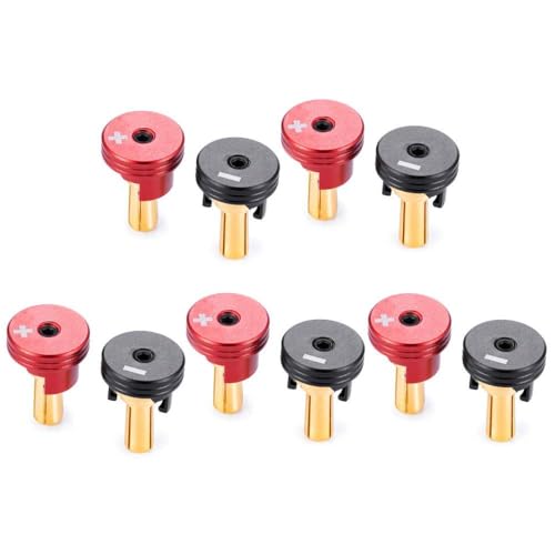 5pair 4mm 5 mm Bananenstopfen Stecker mit Kugelnkugelgreifern mit RC Lipo -Batterien Drohnen Flugzeuge Modellautos und DIY -Werkzeuge kompatibel(4.0MM-5Pair) von BritBolt