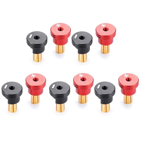 5pair 4mm 5 mm Bananenstopfen Stecker mit Kugelnkugelgreifern mit RC Lipo -Batterien Drohnen Flugzeuge Modellautos und DIY -Werkzeuge kompatibel(5.0MM-5Pair) von BritBolt