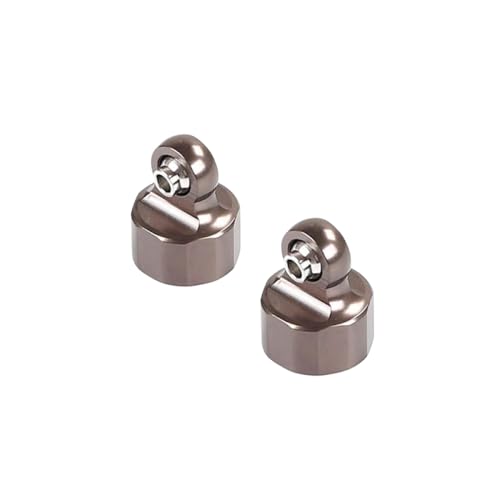 8 mm Metallschockdämpfer -Kappe Set im oberen unteren kompatibel mit 1 5 -Skala -RC -Modellen wie I Rofun BAHA Rovan KM 5b 5T 5SC MCD GTB Racing Vehicles(Upper Titanium) von BritBolt