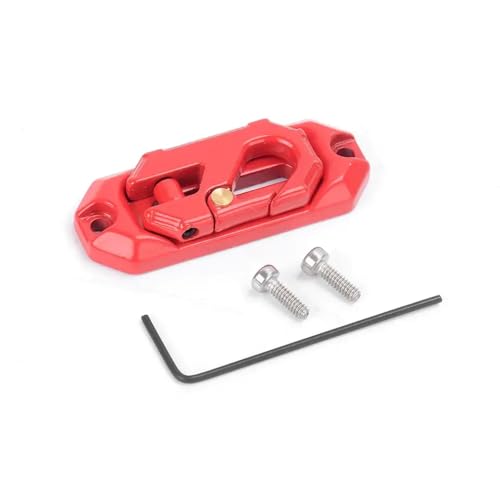 BritBolt 1/10 RC Crawler Buggy Car Teile Simulation Metall Windenführer mit Magnetdrahtanleitung Schnalle kompatibel mit verschiedenen Rettungsanhängermodellen(Red) von BritBolt