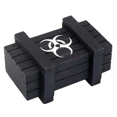 BritBolt 1/10 Skala RC Crawler Car Axle Box Holz dekoratives Zubehör kompatibel mit Yikong- und TRX6 -Teilen(Black A) von BritBolt