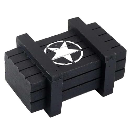 BritBolt 1/10 Skala RC Crawler Car Axle Box Holz dekoratives Zubehör kompatibel mit Yikong- und TRX6 -Teilen(Black B) von BritBolt