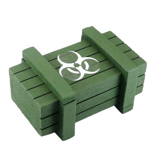 BritBolt 1/10 Skala RC Crawler Car Axle Box Holz dekoratives Zubehör kompatibel mit Yikong- und TRX6 -Teilen(Green A) von BritBolt
