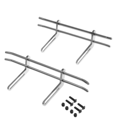 BritBolt 1/10 Skala RC Crawler Car Metal Metall vorne und hinteren Stoßstangen -Upgrade -Teilen, die mit verschiedenen Modellen kompatibel sind(Front Rear Silver) von BritBolt
