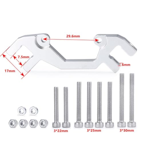 BritBolt 1/10 Skala RC Rock Crawler Car Aluminium Center Link Mount Achse Upgrade Teil kompatibel mit verschiedenen 1/10 Crawler -Modellen(Type A-Silver) von BritBolt