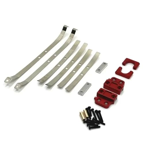 BritBolt 1/12 Skalierungs -RC -Auto -Upgrade -Teile MN82 LC79 Metall Hinterachse Stoßdämpferblattfeen mit Fester Sitzhalterung Halterung kompatibel mit verschiedenen RC -Modellen mit 1 12 -Skala(Red) von BritBolt