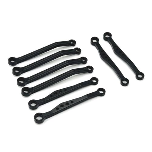 BritBolt 1/16 RC-Auto-Upgrade-Teile C64 C64-1 Metall Chassis Link Stange Pull-Stange Set kompatibel mit verschiedenen RC-Modellen(Black) von BritBolt