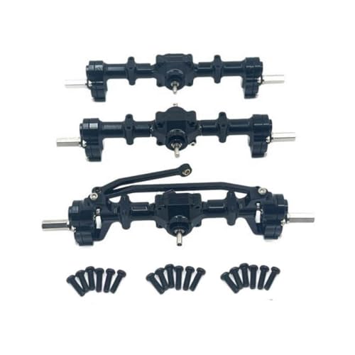 BritBolt 1/16 RC -Auto -Upgrade -Teile Sechsradantriebsachse vorne mit mittleren Heck -Achsen mit B16 B36 Fernbedienungsfahrzeuge kompatibel(Black) von BritBolt