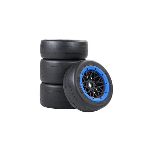 BritBolt 1/5 Maßstab vorderen Heck -Super -Grip -Reifen -Reifen -Reifenrad -Kit vorne mit Rovan 5B SS Buggy und ähnlichem 1 5 RC -Autos Upgrade -Teile kompatibel(Front Rear Blue) von BritBolt