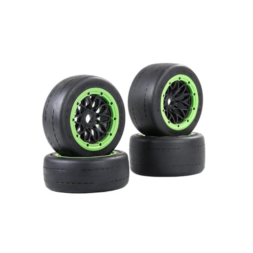 BritBolt 1/5 Maßstab vorderen Heck -Super -Grip -Reifen -Reifen -Reifenrad -Kit vorne mit Rovan 5B SS Buggy und ähnlichem 1 5 RC -Autos Upgrade -Teile kompatibel(Front Rear Green) von BritBolt