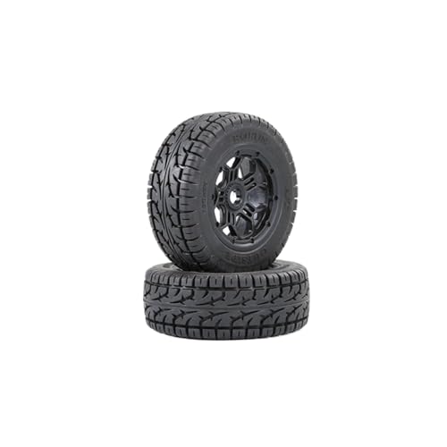 BritBolt 1/5 Skala RC -Auto All Terrain Tire und Rad Hub Assembly III kompatibel mit 5Iver T rofun x2 SLT V5 BAHA 5S -Modelle(Black) von BritBolt
