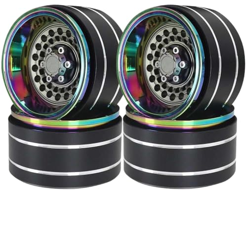 BritBolt 1,9 Zoll Metallelektroplieren farbenfrohe Rad Hub kompatibel mit 1 10 -Skala -RC -Crawler -Autos wie RR10 Wraith und ähnlichen Modellen(Champagne) von BritBolt