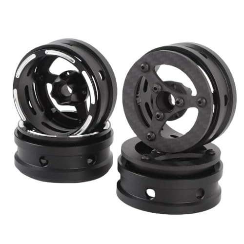 BritBolt 1 10 Skala RC Crawler Compatible 3 Speichen 1,9 Zoll Carbon Fique Rim Rand Austausch für Verschiedene Straßenbedienungssteuerautos Leichte Design von BritBolt