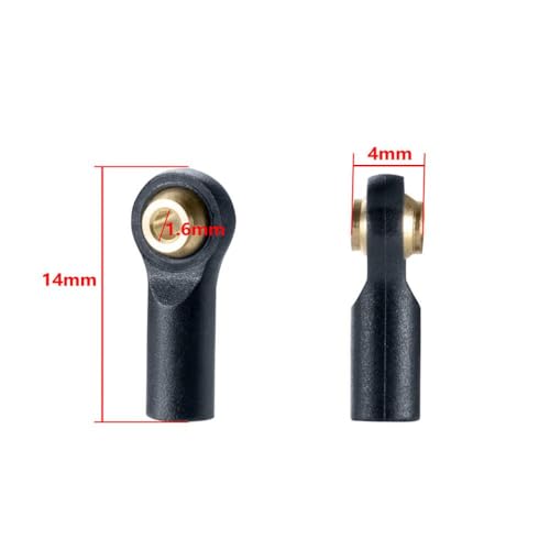 BritBolt 10pcs M2 -Stangenenden Linkbällchen Kunststoff -Kopfbindungsgelenke kompatibel mit 1 24 -Skala -RC -Crawler- und SCX24 -Serie -Models Teile für die DIY -Reparatur(Style B) von BritBolt