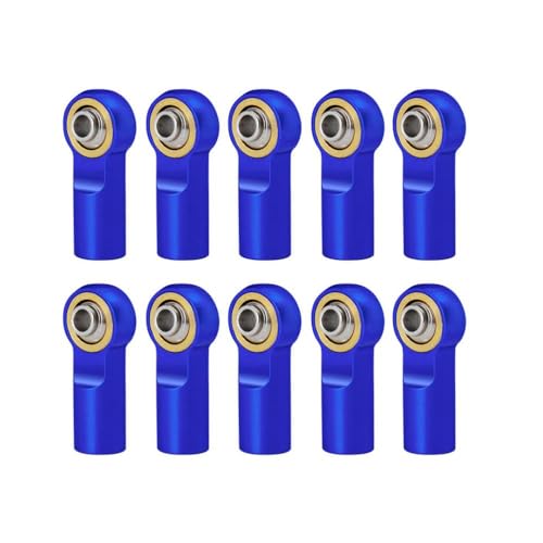 BritBolt 10pcs Metall M3 M4 Link Spurstange Endkugelgelenk Stoßdämpfung kompatibel mit 1 10 -Skala -RC -Autos wie CC01 TRX6 und ähnlichen Modellen(M4 Blue) von BritBolt
