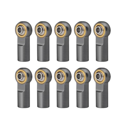 BritBolt 10pcs Metall M3 M4 Link Spurstange Endkugelgelenk Stoßdämpfung kompatibel mit 1 10 -Skala -RC -Autos wie CC01 TRX6 und ähnlichen Modellen(M4 Titanium) von BritBolt