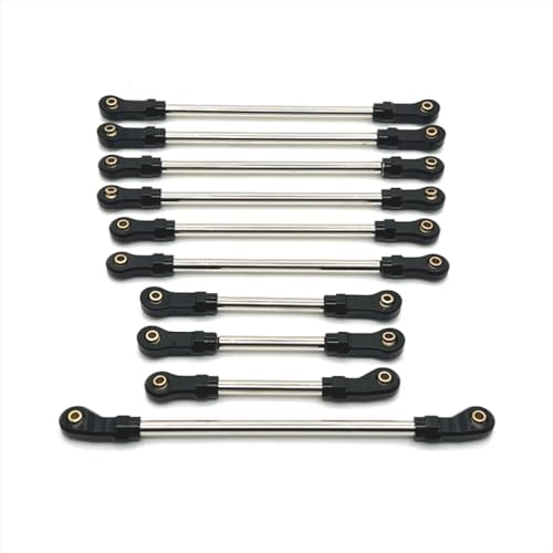 BritBolt 10pcs Metall Upgrade Pull -Stange Set für RC -Cars, kompatibel mit 104006 104010 104020 104026 Models Fernbedienungsfahrzeug -Ersatzteile(Black) von BritBolt