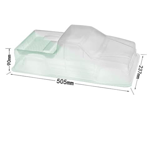 BritBolt 12,3 Zoll 313 mm Radstand Clear Body Shell kompatibel mit 1 10 -Skala -RC -Crawler -Modellen wie II 86100 YK4101 CC01 TF2 Pickup von BritBolt