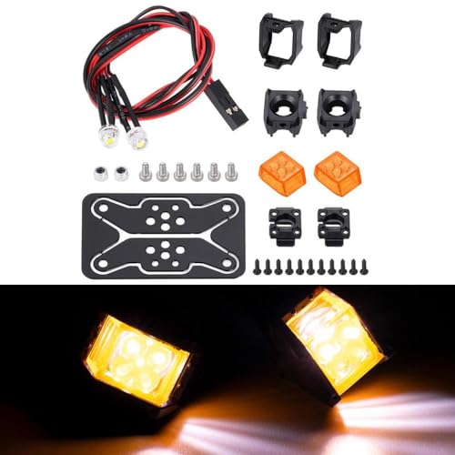 BritBolt 12 mm 18 mm -Leuchtkit für 1 10 Scale RC Crawler Car kompatibel mit Scheinwerfern Rücklichter Nacht -Scheinwerfer Upgrade -Teile(12MM-Orange) von BritBolt