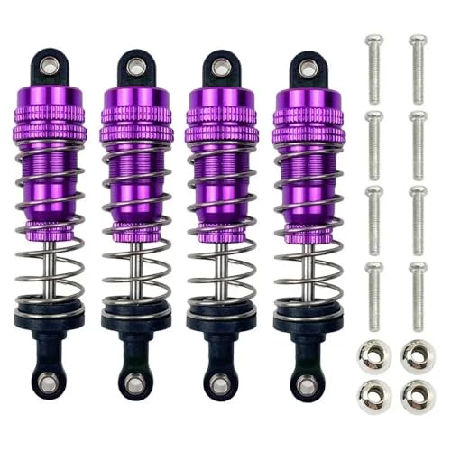 BritBolt 144001 144002 144010 124007 124008 124016 124018 124019 Metallschockdämpfer Öldämpfer -Upgrade -Teile für RC -Car -Modelle, die mit verschiedenen Marken kompatibel sind(4pcs Purple) von BritBolt
