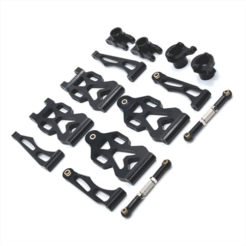 BritBolt 14pcs Metalllenker und Arme für 1 16 -Skala -RC -Autos kompatibel mit Q130 -Modell vorderen Rückhängebranchen Upgrade -Teile(Black) von BritBolt