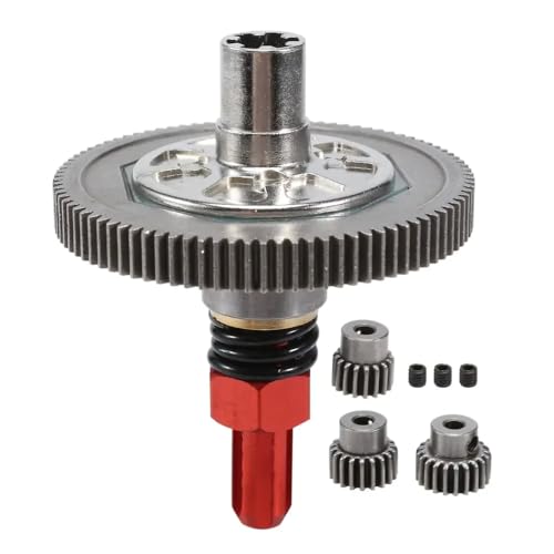 BritBolt 17T 19T 21T -Ritzergetriebe mit 91T Spurgetriebe Slipperkupplung für 1 10 -Skala -RC -Autos kompatibel mit 4x4 -Models Upgrade -Teile(Red) von BritBolt