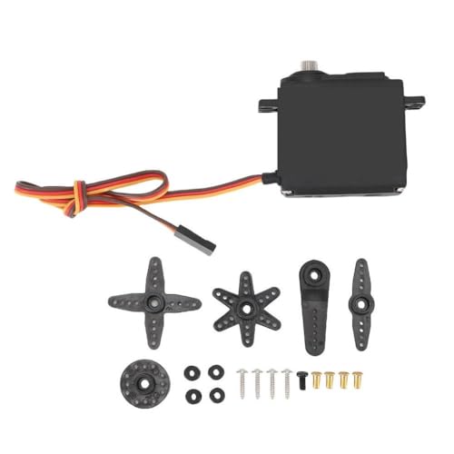 BritBolt 180 -Grad -Rotation Digitales Servo mit Metallgetreuungsdrahtdrehmoment -Servo -Motor, kompatibel mit RC -Kartonfahrzeug -Bootsroboter(24KG) von BritBolt