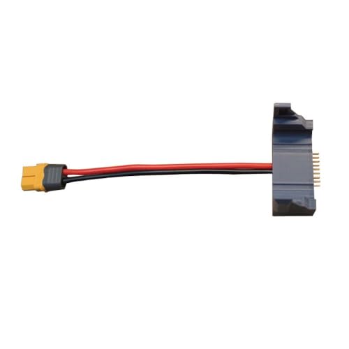 BritBolt 1PCS -Matrize 4 200W schnelles Ladegerät XT60 Plug -Adapter mit 14AWG für RC -Drohnen -FPV -Zubehör kompatibel mit EIN oder Zwei Wegen Systeme(Single Bottom Grey) von BritBolt