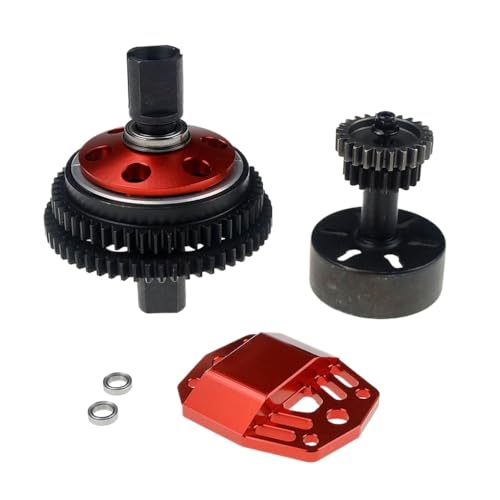 BritBolt 2 Speed ​​Gear Getriebe Doppelgetriebe -System kompatibel mit 5Iver t Rovan LT King Motot X2 Modelle(Red) von BritBolt