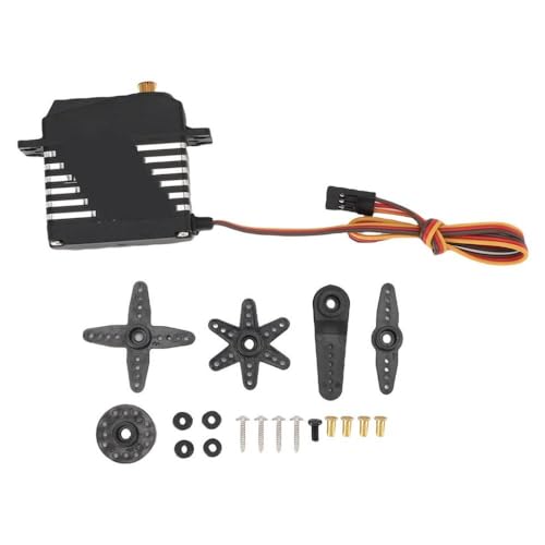 BritBolt 20 kg 25 kg digitales Servo mit Kupfergetriebe und Gehäuse 180 Grad Kontrollwinkel kompatibel mit 1/8 1/10 1/12 Scale RC CAR Crawler -Bootsrobotermodelle(20KG) von BritBolt
