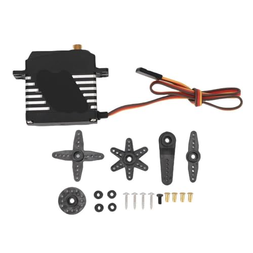 BritBolt 20 kg 25 kg digitales Servo mit Kupfergetriebe und Gehäuse 180 Grad Kontrollwinkel kompatibel mit 1/8 1/10 1/12 Scale RC CAR Crawler -Bootsrobotermodelle(25KG) von BritBolt