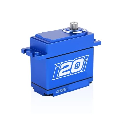 BritBolt 20 kg 30 kg 40 kg 25T HV Metall wasserdichte Digitale Servos kompatibel mit 1/10 1/8 Skala RC -Modellautos Crawler Buggy Upgrade Teilezubehör(20KG) von BritBolt