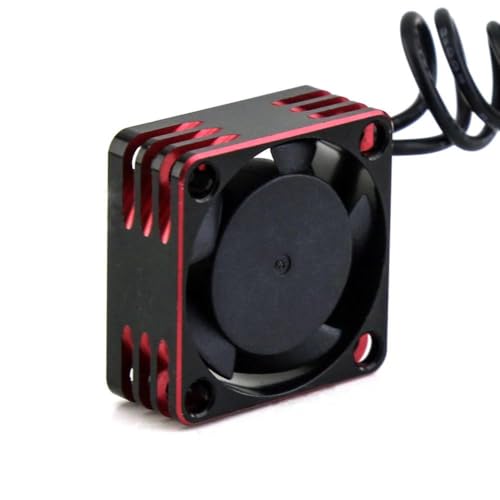 BritBolt 25 mm Metallkühlungslüfter 25x25 mm RC -Lüfter für Motor ESC -Kühlkörper kompatibel mit RC -Autoteilen(Red) von BritBolt